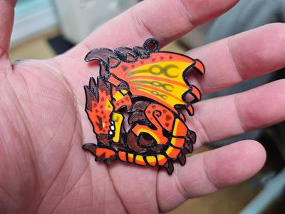 Double-Sided Monster Hunter Lioreus Keyring
