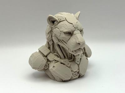 Robotic Tiger Bust