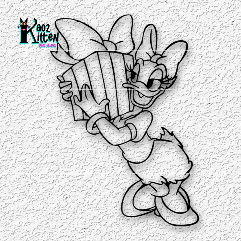 daisy duck gift wall art disney present decor fanart
