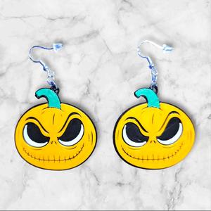 Jack Skellington Halloween Pumpkin Earrings