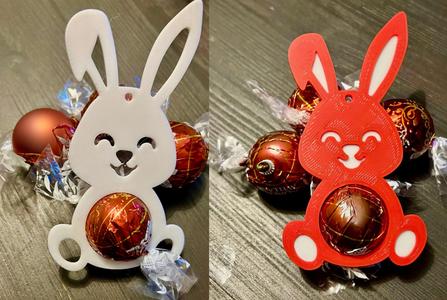 Easter bunny for round sweets as gift tags