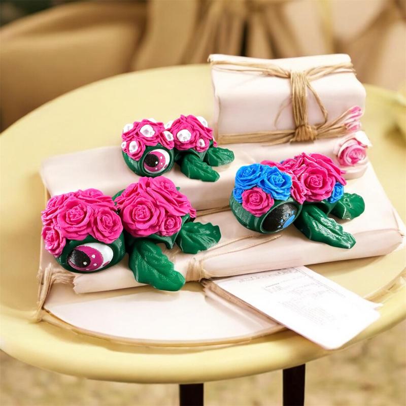 Rose and Skull Rose Turtles Articulated Flexi