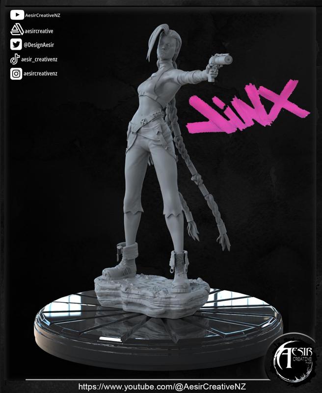 Jinx from Arcane - 300mm - 3D Printable Model