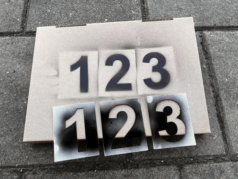 Number stencils 0-9