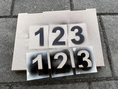 Number stencils 0-9