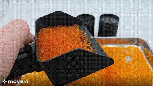 Silica Scoop with Spring-loaded Dump