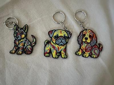 Keychain of: Cocker, German Shepherd, Bull Mastiff
