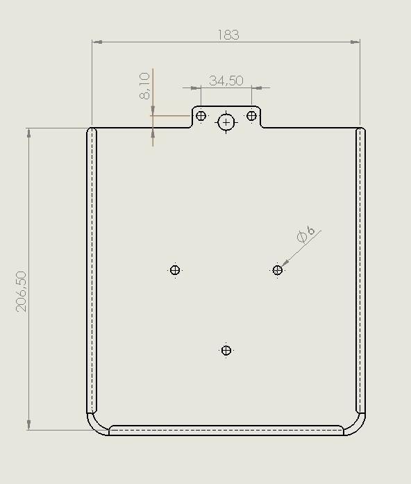 Benelli Leoncino 500 Kennzeichenhalter / Number-plate Holder 180x200