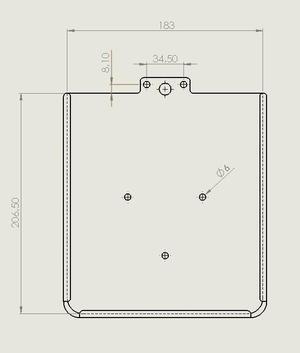 Benelli Leoncino 500 Kennzeichenhalter / Number-plate Holder 180x200