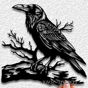 crow wall art raven wall decor halloween night decoration