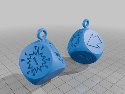 Blood bowl dice baubles christmas tree decoration