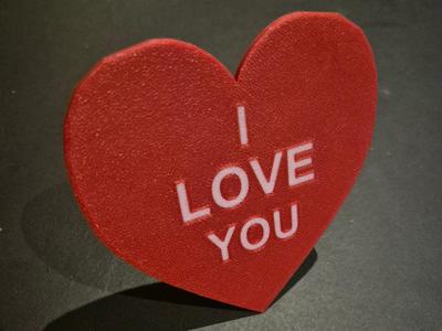 I Love You standing heart sign