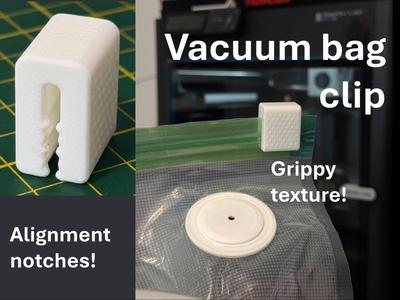 Vacuum bag sealing clip