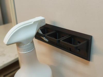 Modular Spray Bottle Wall Hook Rail