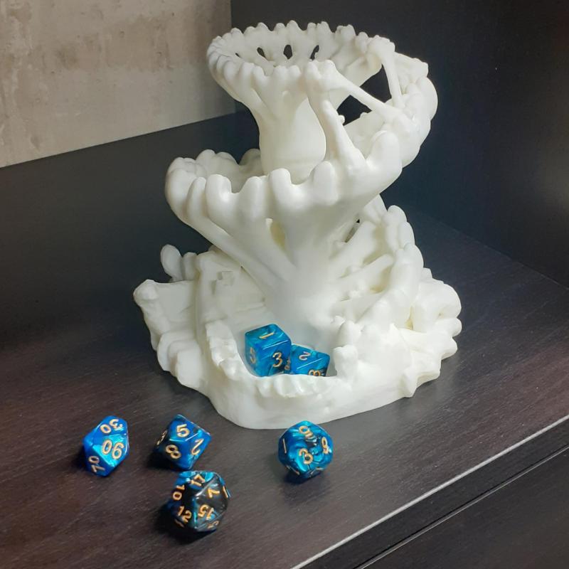 Bone Yard Dice Tower - NO SUPPORTS REQUIRED