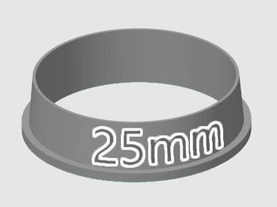 23mm and 25mm miniature base cutout tool for clay
