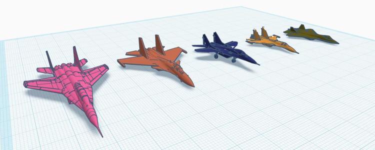 Russian/Soviet Union Fighter Pack: Mig-29, Mig-35, Su-57, Su-33, Su-35