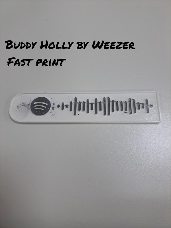 Weezer- Buddy Holly Spotify code Keytag- Fast Print