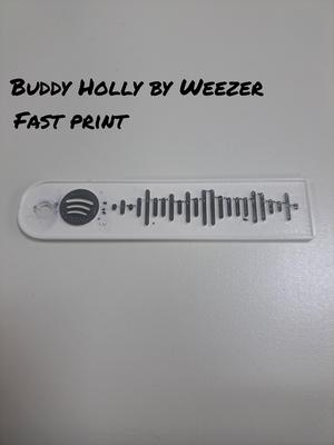 Weezer- Buddy Holly Spotify code Keytag- Fast Print