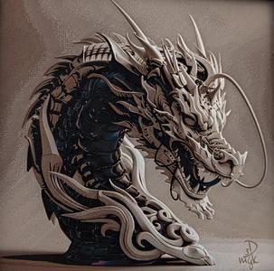 Dragon Borg - Hueforge Print