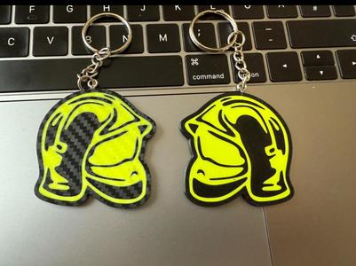 Firefighter Helmet Keychain 