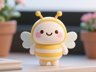 Kawaii Mini Bee – Cute Chubby Bee Decoration