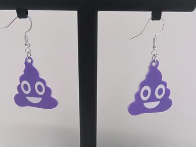 Happy Poop Emoji Earrings – Lightweight & Fun