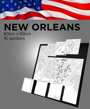 NEW ORLEANS, Skyline 3d map