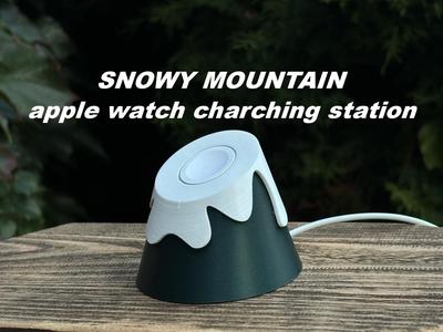 Snowy Mountain Apple Watch Charging Station