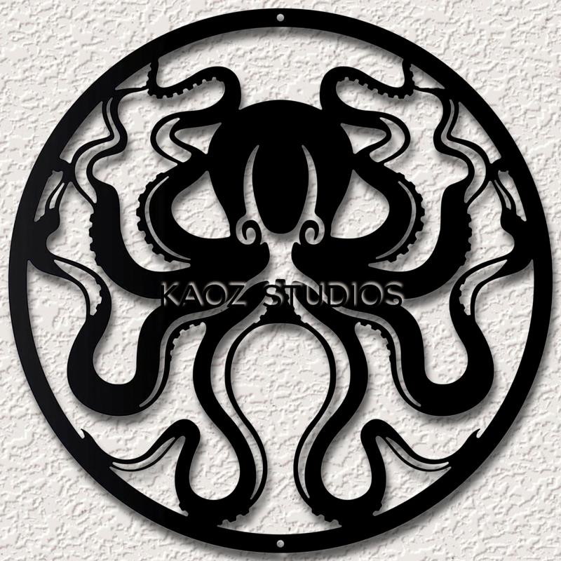 octopus wall art nautical wall decor deep sea decoration underwater scene