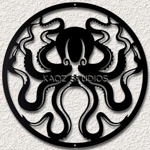 octopus wall art nautical wall decor deep sea decoration underwater scene