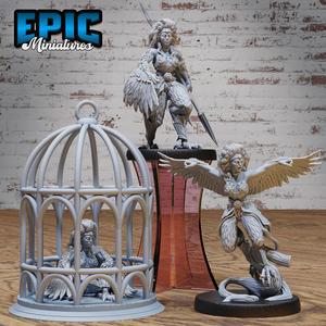 Captured Harpy Set / Caught Ancient Greek Beast / Captive Roman Myth Monster / Evil Bird Hybrid / Winged Angelic Encounter / Magical Air Creature / Olympian Wind Fighter