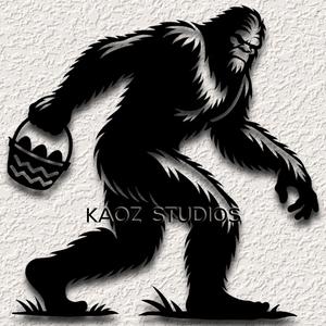 big foot wall art sasquatch wall decor funny easter decoration