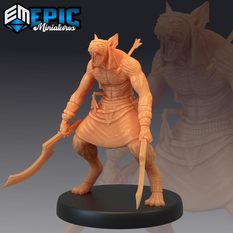 Catfolk Sphynx Undying Warrior / Feline Warrior / Desert Fighter