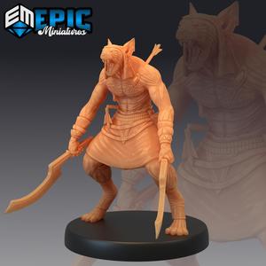 Catfolk Sphynx Undying Warrior / Feline Warrior / Desert Fighter