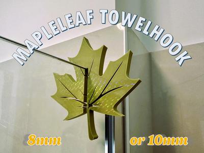 Maple leaf towel shower holder