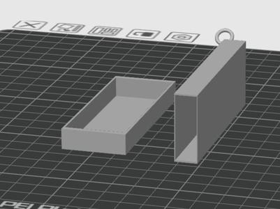 Toothpick holder with keychain hole