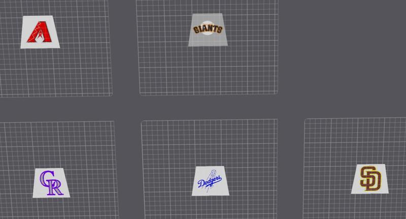 NL West MLB Tabbed Torso Inserts