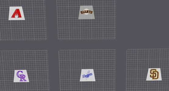 NL West MLB Tabbed Torso Inserts