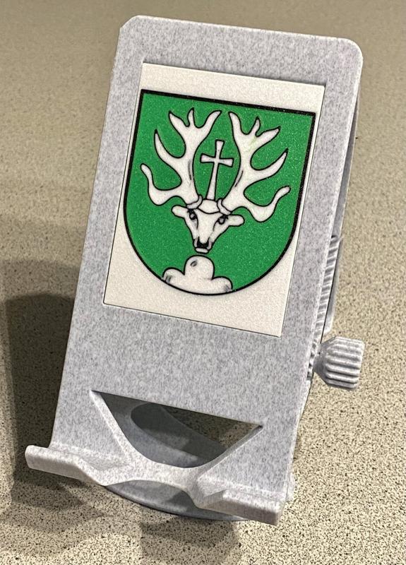 Multi-color Cover Plate for revised Phone Holder (here: Crest of Birgel)