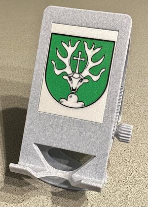 Multi-color Cover Plate for revised Phone Holder (here: Crest of Birgel)