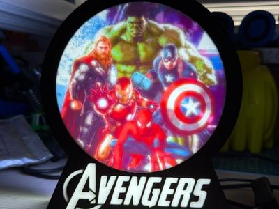 Avengers Lithophane Lamp CMYK
