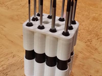 Customizable screwdriver stand (top part)