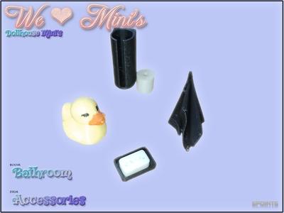 Dollhouse - Bathroom Accessories 1:18 1:12