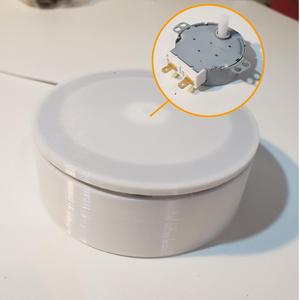 Motorized Rotating Display. Turning base on microwave motor