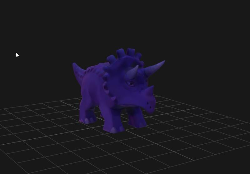 Tiny Triceratops Dinosaur Model