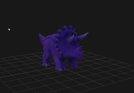 Tiny Triceratops Dinosaur Model