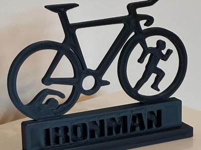 Ironman Triathlon Swim Bike Run Decorative Display