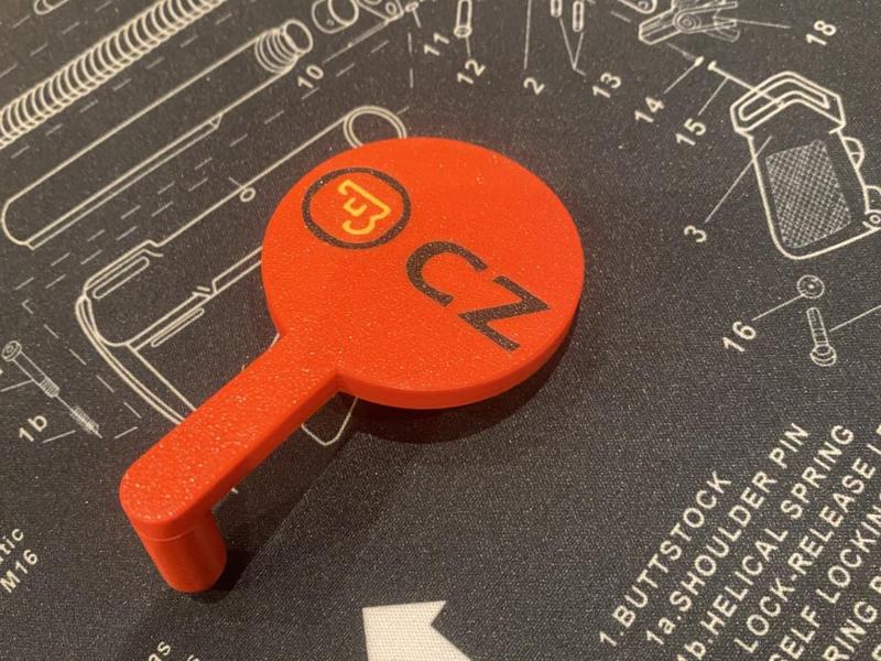 9mm empty chamber flag with CZ logo