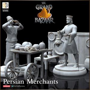 2 Persian Merchants with Wares - The Grand Bazaar